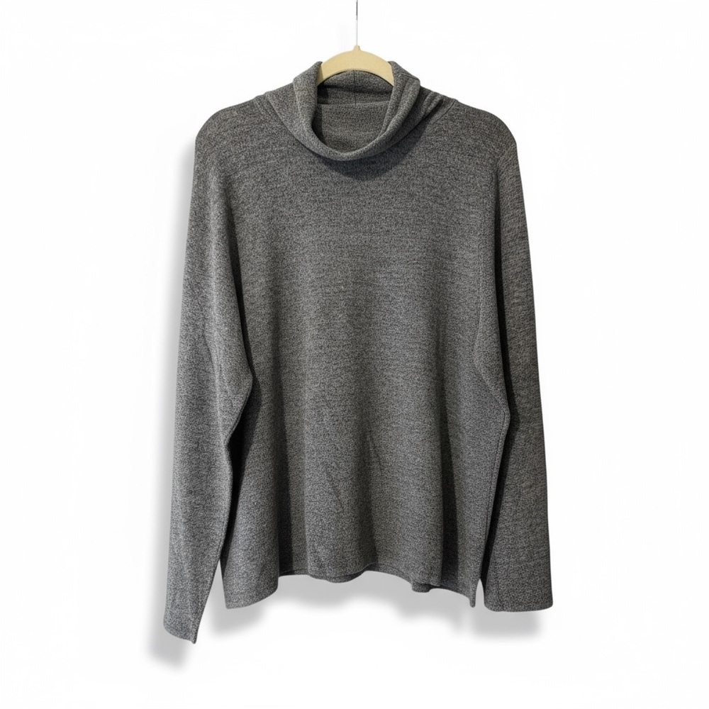 Eileen Fisher System Merino Wool blend cowl neck sweater size 1x oversized - Picture 2 of 8